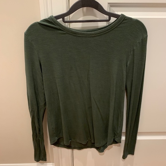 Olive Green Long Sleeve Tee - Picture 1 of 4